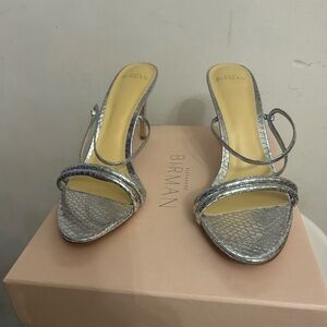 Alexandre Birman Silver Strappy Heels